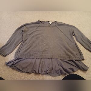 J. Jill Grey Layered Sweater.